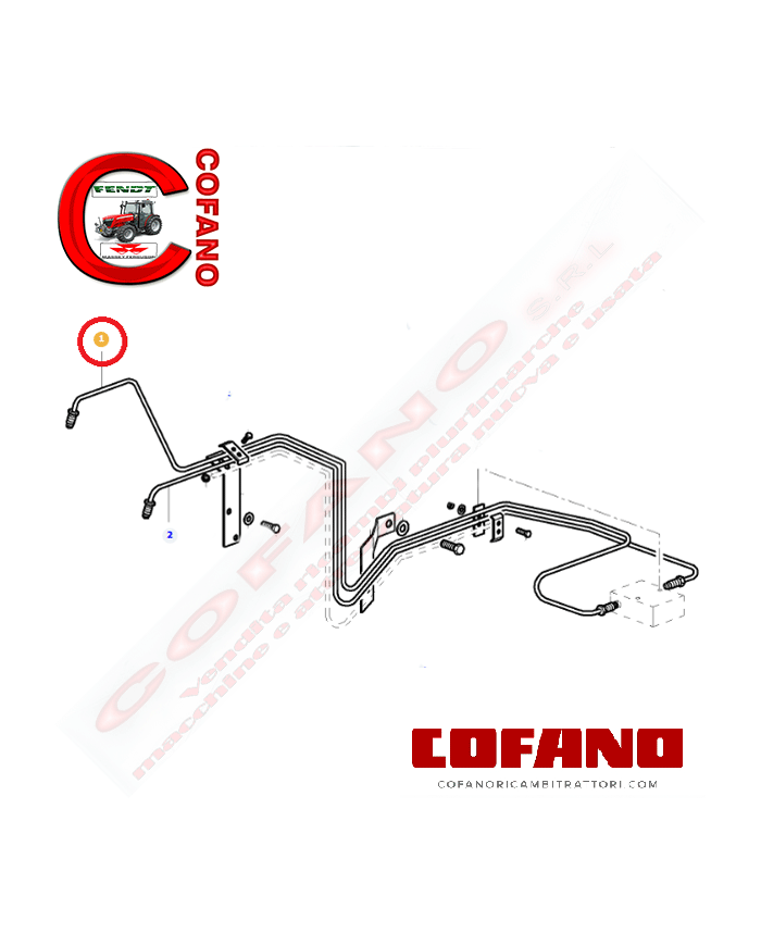 Tubo idraulico SHL Lato SX 0.012.4001.3