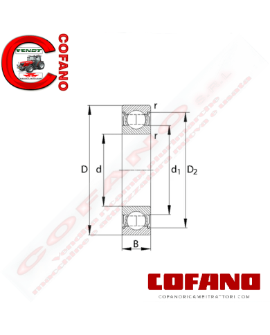 Cuscinetto a sfere a gola profonda 24x47x14 mm SKF
