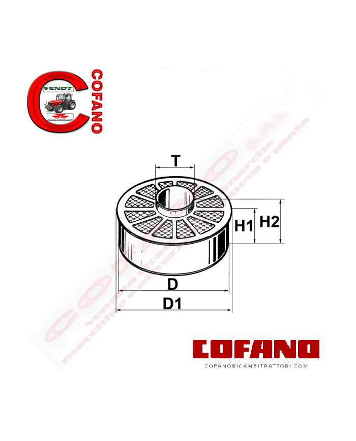 Filtro a bagno olio per Massey Ferguson serie 100-200