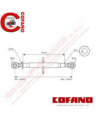 Terzo Punto a snodo Cat.1/1 (Ø19mm) Lunghezza Min: 610mm